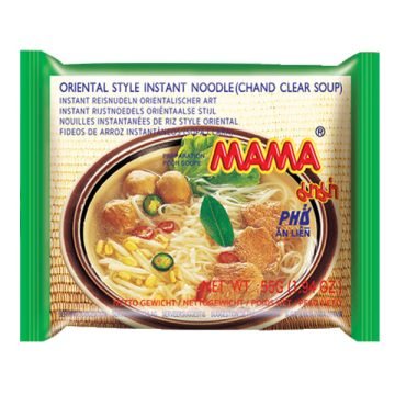 Mama Clear Soup Chand Noodle An Lien 55g – Thai-style clear soup instant noodles.