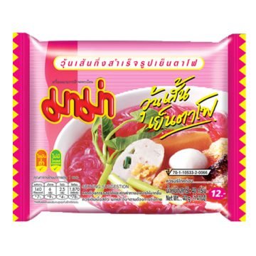 Mama Yentafo Mung Bean Vermicelli 40g – Thai Yentafo noodle soup.