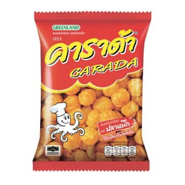 Carada Rice Ball Cuttlefish Flavoured - Savory rice balls with a distinctive cuttlefish flavor, ideal for snacking and enjoying anytime.