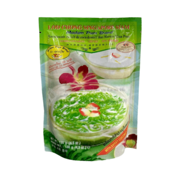 Packet of Madam Pum Lodchong Singapore Dessert (130g) with sweet coconut milk