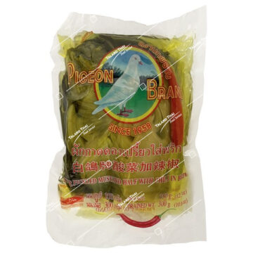 igeon Pickled Mustard Greens with Chilli – A flavorful pickled mustard greens with a spicy kick, ideal for enhancing your meals with bold, tangy flavors.