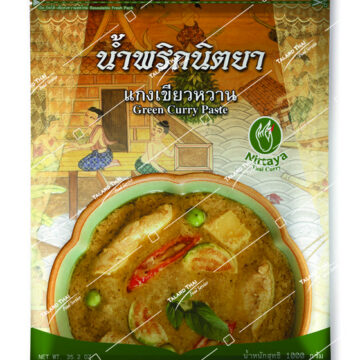 Nittaya Green Curry Paste – Spicy, aromatic Thai curry paste for cooking.