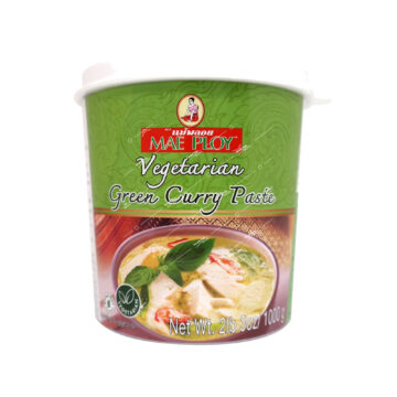 Jar of Mae Ploy Vegetarian Green Curry Paste 1kg.