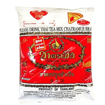 Red packet of ChaTraMue Thai Tea Mix (No.1 Brand) 400g.
