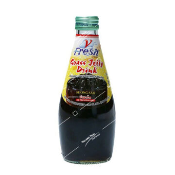 Bottle of V Fresh Grass Jelly Drink (Chao Kuay) with chewy jelly cubes, 290ml