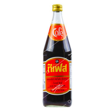 Bottle of Cofe Teafes Instant Black Tea Drink 720ml, ready-to-drink Thai iced black tea