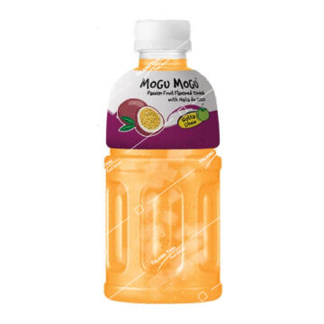 Mogu Mogu Nata De Coco Drink Passionfruit - Refreshing passionfruit drink with chewy nata de coco for a tropical and satisfying experience.