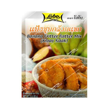 Packet of Lobo Banana Fritter Batter Mix 85g for making Thai crispy fried bananas (Kloay Kaak)