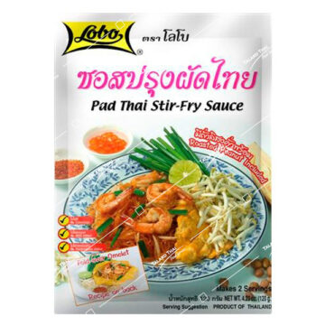 Packet of Lobo Pad Thai Stir-Fry Sauce 120g with roasted peanuts included, authentic Thai sauce