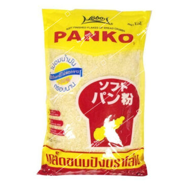 1kg bag of Lobo Panko Bread Crumb, premium Japanese style bread crumbs for crispy frying, vegan friendly