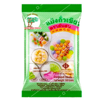 Packet of Pine Brand Mung Bean Flour (500g), 100% mung bean starch for Thai desserts