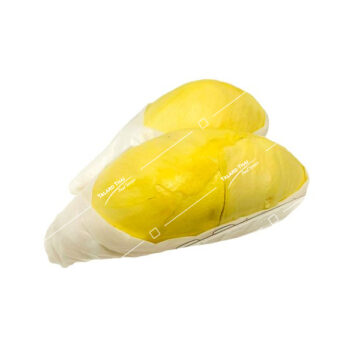 Durian Without Cover - Two pieces of peeled Monthong durian in vacuum-sealed packaging