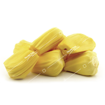 Kanun Sukripe – Ripe Thai jackfruit in tray, sweet and aromatic.