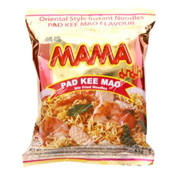 Pack of MAMA Instant Noodles Pad Kee Mao 30x60g.