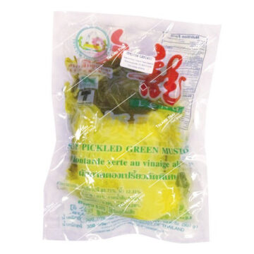 Pack of Twin Tusk Sour Pickled Green Mustard 350g, special selected Thai pickled vegetables, vegan friendly