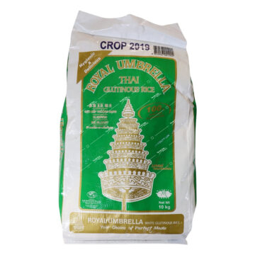 Royal Umbrella Thai Glutinous Rice 10kg – Premium sticky rice for Thai cuisine.