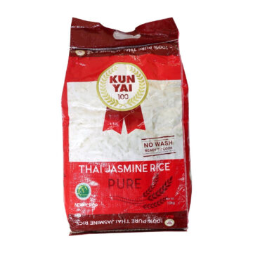 Kun Yai 100% Thai Jasmine Rice – High-quality fragrant rice for Thai cuisine.
