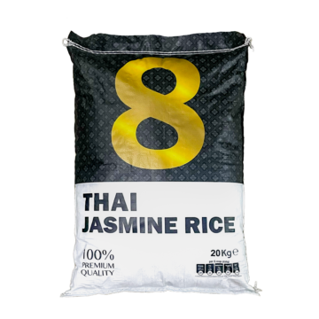 Bulk 20kg bag of Number 8 Thai Jasmine Rice, 100% premium fragrant Thai rice