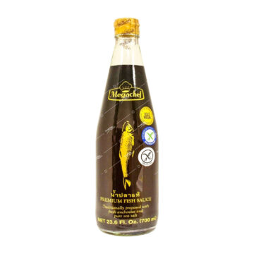 Megachef Premium Fish Sauce - gluten-free, made with anchovy extract and sea salt.