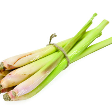 Fresh Thai lemongrass stalks (Takrai) for cooking.