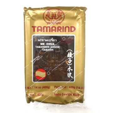Gold bag of Double Seahorse Wet Tamarind Seedless 400g, premium quality Thai sour tamarind paste