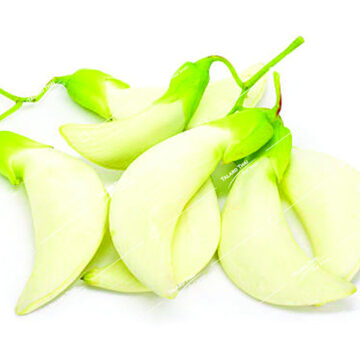 Fresh Sesbania Flowers (Dok Ka) – a classic Thai ingredient for soups and curries.