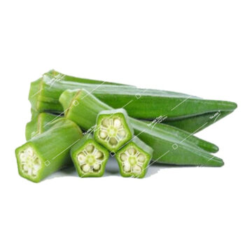 "Kra Jiab Kiew Green Okra - Fresh Thai vegetable for authentic Thai dishes.