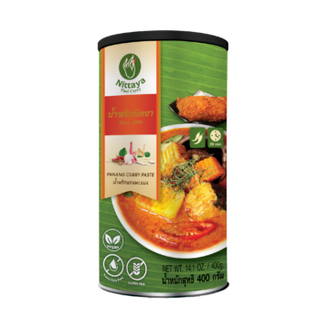 Can of Nittaya Panang Curry Paste (Vegan) 400g, Gluten-Free and Trans Fat Free