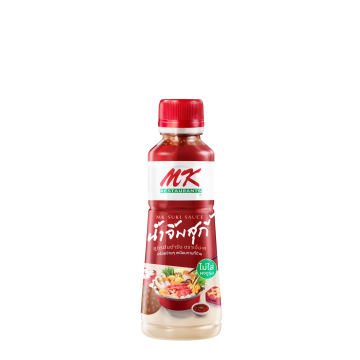 MK Signature Suki Sauce – a delicious dipping sauce for hot pot and suki, offering a savory and spicy flavor.