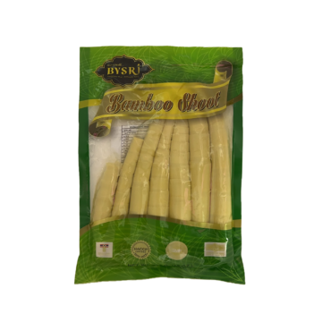 Vacuum-sealed bag of Bysri Bamboo Shoot Tips (454g), tender Thai bamboo for cooking