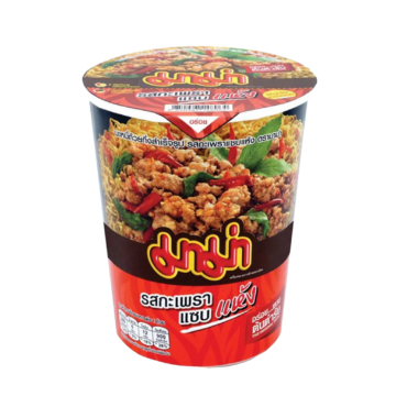 MAMA CUP DRY NOODLE STIR FRY SPICY BASIL FLAVOUR