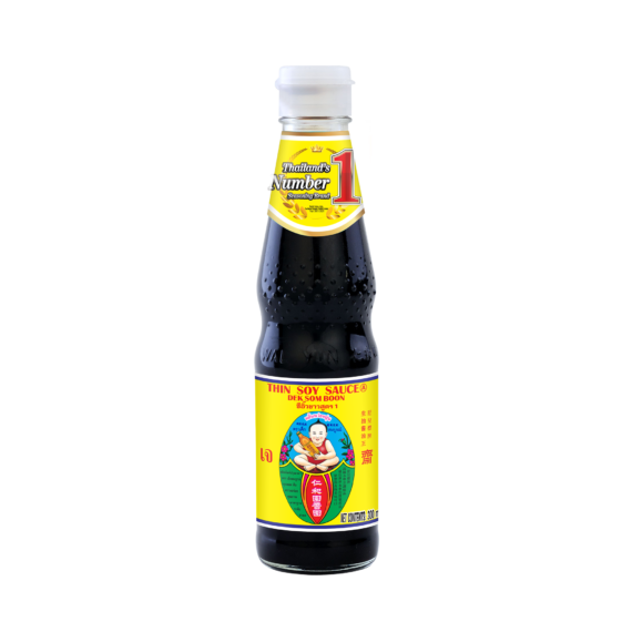 Bottle of Healthy Boy (Dek Som Boon) Thin Soy Sauce (Formula 1), 300ML