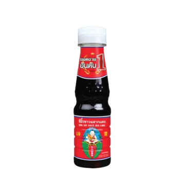 Bottle of Dek Som Boon Thin Soy Sauce Red Label (140ml), Authentic Thai Seasoning