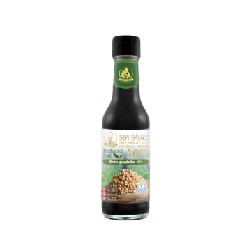 Bottle of Dek Som Boon Soy Sauce Less Sodium 40% (250ml), Healthy Thai Seasoning