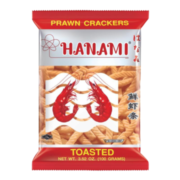Bag of Hanami Prawn Crackers Original Flavor 100g.​