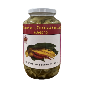 Jar of Bell & Flower Bamboo Shoot with Bai Yanang, Cha-om, Chilli & Straw Mushroom (680g), Kaeng Lao Base