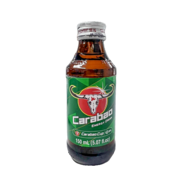 Glass bottle of Carabao Energy Drink Original 150ml