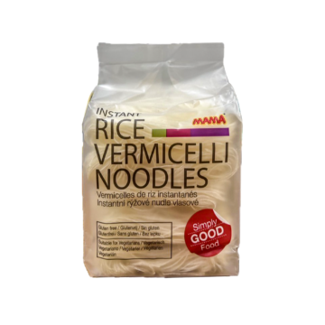 Bag of MAMA Instant Rice Vermicelli (225g), Gluten-Free and Fat-Free Thai Noodles