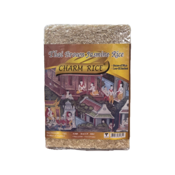 Bag of Charm Rice Thai Brown Jasmine Rice (1kg), healthy Thai whole grain rice