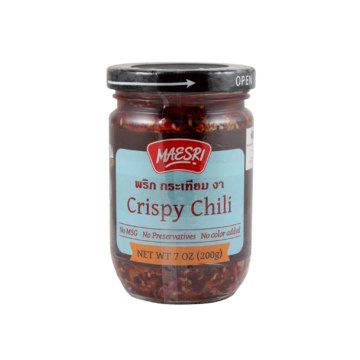 Jar of Maesri Crispy Chilli with Garlic & Sesame (Thai Chilli Crisp), 200g