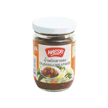 Jar of Maesri Ta-Dang Chilli Paste (Nam Prik Ta Dang), 200g
