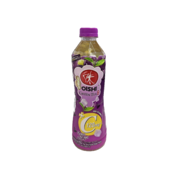 Oishi Green Tea Kyoho Grape Flavour – A bottle of green tea with Kyoho grape flavor, offering a refreshing and fruity taste.