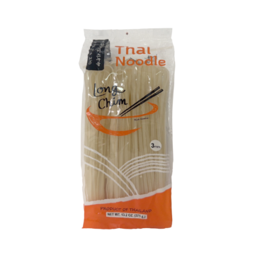 Long Chim Rice Stick Noodles 3mm 375g pack suitable for Pad Thai and noodle soup.