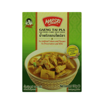 Packet of Maesri Gaeng Tai Pla Southern Curry Paste (100g), Authentic Thai Fish Kidney Curry Base