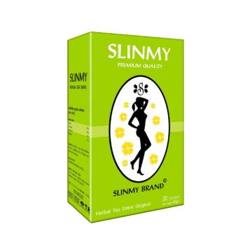 Slinmy Herbal Tea Original Flavour box 20 bags bright green packaging.