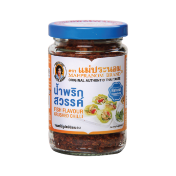 Jar of Maepranom Fish Flavour Crushed Chilli (Nam Prik Sawan), Authentic Thai Spicy Seasoning