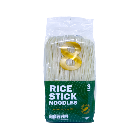 Pack of Number 8 Rice Stick Noodles 3mm