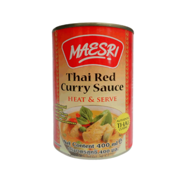 Carton of Maesri Thai Red Curry Sauce (400ml), Ready-to-cook Red Curry with Coconut Milk