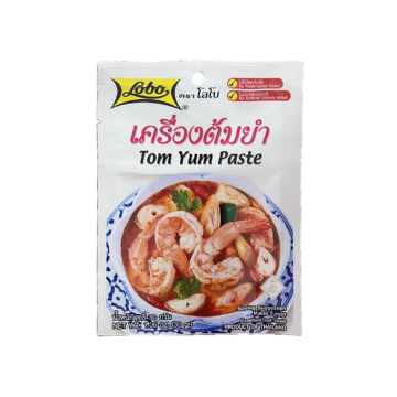 Lobo Tom Yum Paste – A pack of aromatic and spicy tom yum paste, ideal for making authentic Thai Tom Yum soup with bold flavors.