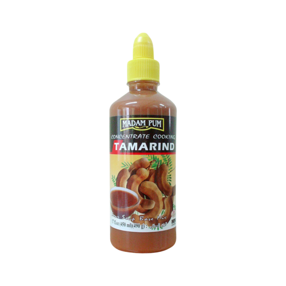 Bottle of Madam Pum Concentrate Cooking Tamarind (450ml), Thai Tamarind Paste for Pad Thai